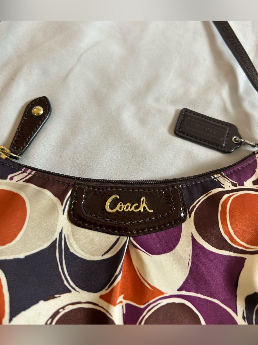 Coach Scarf Print Shoulder Bag - Picture 7 of 11